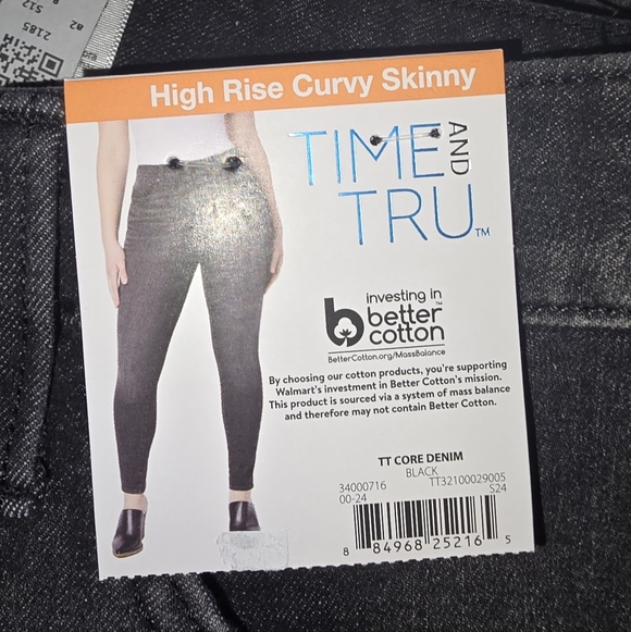 Time and Tru Women's Size 8 High Rise Curvy Skinny Jeans New w/ Tags! - Picture 3 of 5